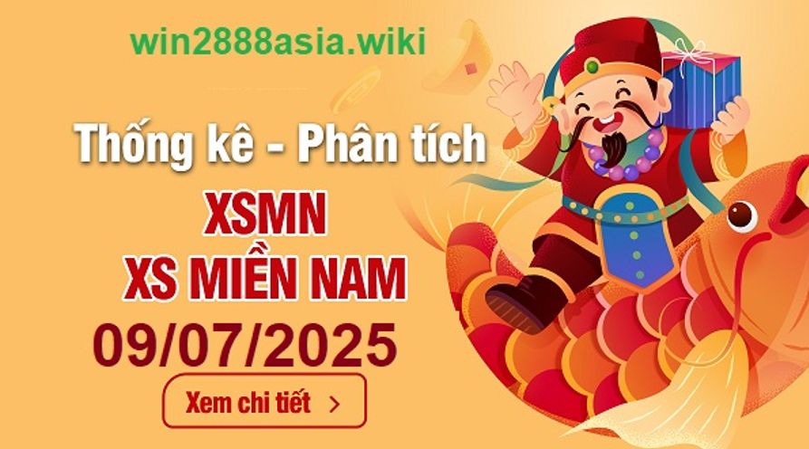 Soi cầu XSMN Win2888 09-07-2025 Dự đoán xổ số miền nam thứ 4