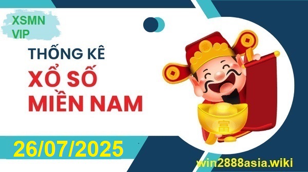 Soi cầu XSMN Win2888 26-07-2025 Dự đoán xổ số miền nam thứ 7