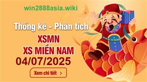 Soi cầu XSMN Win2888 04-07-2025 Dự đoán xổ số miền nam thứ 6