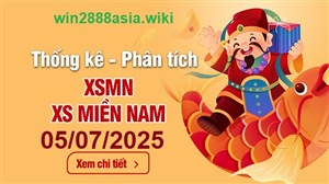 Soi cầu XSMN Win2888 05-07-2025 Chốt Số Cầu Lô Miền Nam thứ 7